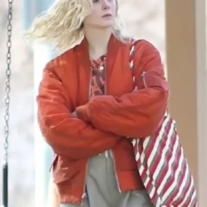 Margos Got Money Troubles Elle Fanning Orange Jacket For Women