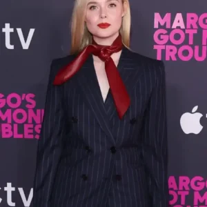 Margo’s Got Money Troubles Elle Fanning Premiere Blazer