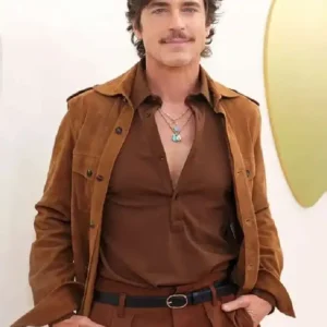 Matt Bomer Outcome 2026 Suede Leather Jacket