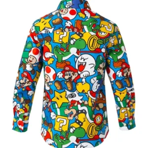 Mens Super Mario Dress Shirt For Men