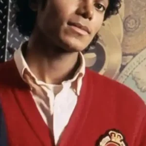 Michael 2026 Jaafar Jackson Red Cardigan For Men