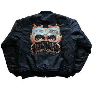 Michael Jackson Dangerous World Tour Flight Jacket Back