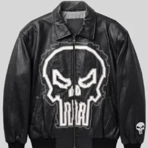 Michael Jackson The Punisher Black Bomber Leather Jacket