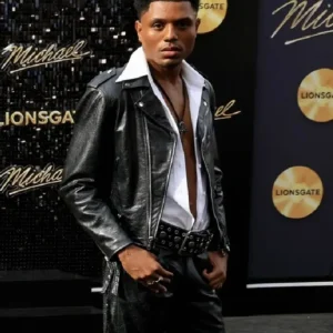 Michael Movie Premiere Tre Horton Leather Jacket