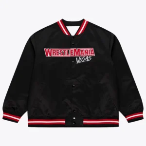 Mitchell & Ness Black WrestleMania 42 Satin Jacket