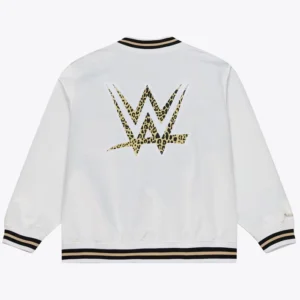Mitchell & Ness Men's White WrestleMania 42 Satin Full-Snap Jacket