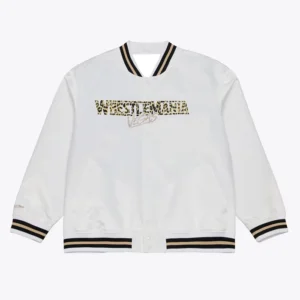 Mitchell & Ness White WrestleMania 42 Satin Jacket