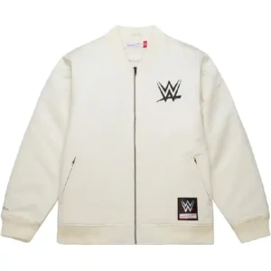 Mitchell & Ness WrestleMania 41 Logo Satin Jacket On Sale