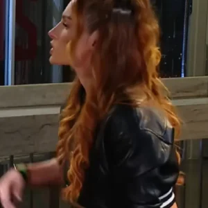 Monday Night Raw 2026 Becky Lynch Leather Jacket Side View