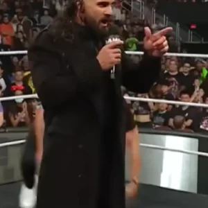 Monday Night Raw Seth Rollins Wool Coat Side Look