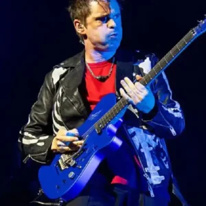 Muse Perform Matt Bellamy Leather Jacket On Sale