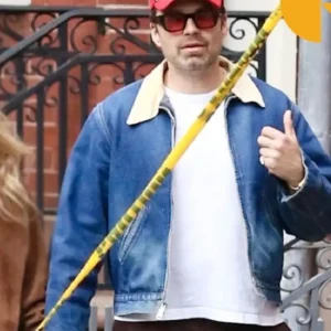 NYC 2026 Downtown Restaurant Sebastian Stan Jacket