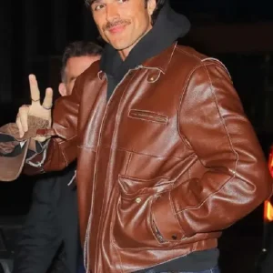 NYC 2026 Jacob Elordi Leather Jacket