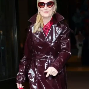 NYC 2026 Meryl Streep Leather Trench Coat