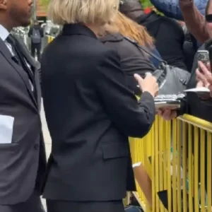 Naomi Watts New York City 2026 Double Breasted Style Black Blazer