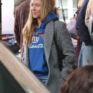 New York City 2026 Scarlett Johansson Grey Coat