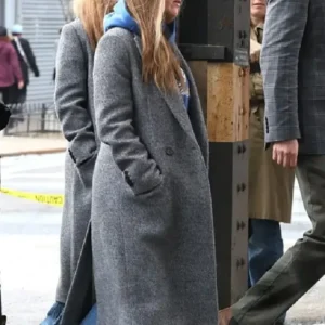 New York City 2026 Scarlett Johansson Grey Coat For Women