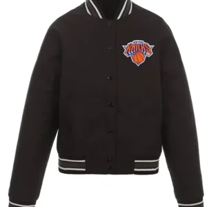 Ny Knicks Black Poly Twill Jacket