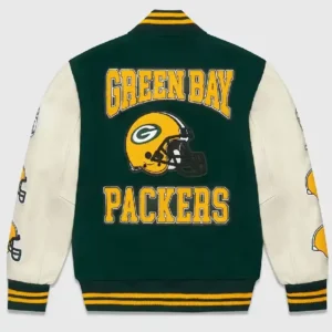 OVO Green Bay Packers Varsity Jacket Back