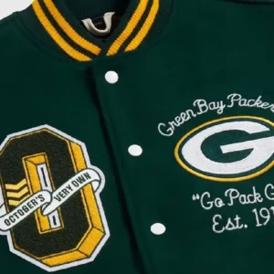 OVO Green Bay Packers Varsity Jacket Front