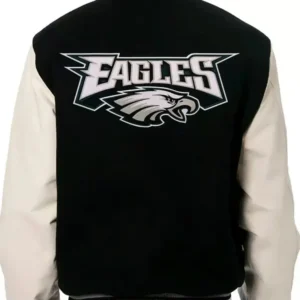 Philadelphia Eagles Varsity Black And White Jacket For Men