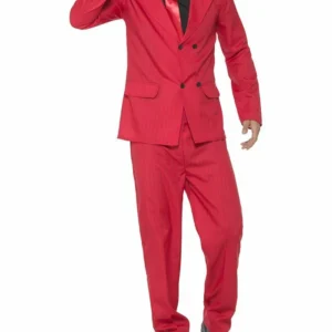 Red Pinstripe 1920s Fashion 2 Piece Suit
