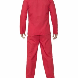 Red Pinstripe 1920s Fashion 2 Piece Suit For Men and Women