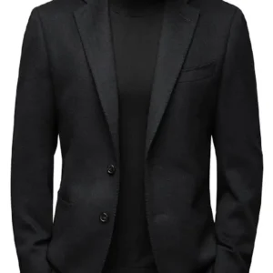 Rooster S01 Steve Carell Black Blazer For Men