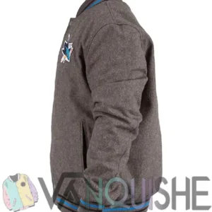 San Jose Sharks Gray Varsity Wool Jacket Sid Look