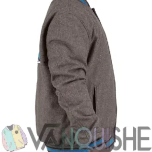 San Jose Sharks Gray Varsity Wool Jacket Sid Look For Sale