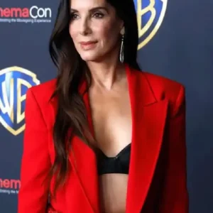 Sandra Bullock CinemaCon Red Suit Shop Now