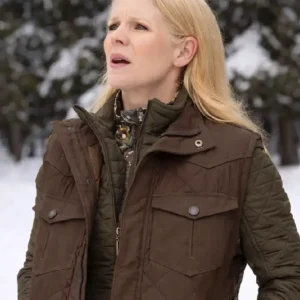 Sheriff Country S01 Kelli O’Hara Brown Quilted Vest