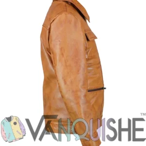 Shop Aaron Taylor-Johnson Leather Jacket Side Look