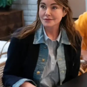 Shrinking S02 Christa Miller Denim Trim Blazer