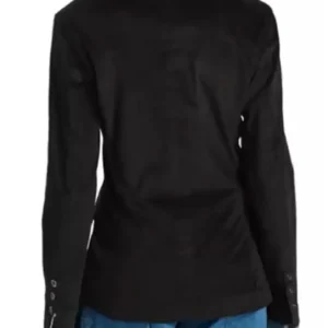 Shrinking S02 Christa Miller Denim Trim Blazer For Sale