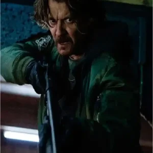 Snake Killer 2026 Pilou Asbæk Green Bomber Jacket
