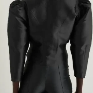 Sunny Hostin The View 2026 Black Satin Puff Sleeves Jacket For Women