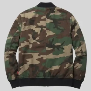 Supreme Cadet Camo Varsity Jacket Back