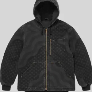 Supreme Flag Black Quilted Jacket