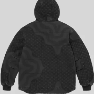 Supreme Flag Black Quilted Jacket Back