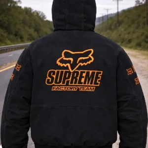 Supreme Fox Racing Denim Hooded Jacket On Sale