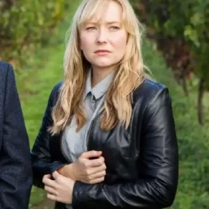 The Brokenwood Mysteries Fern Black Leather Jacket