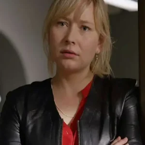 The Brokenwood Mysteries Fern Black Leather Jacket Black