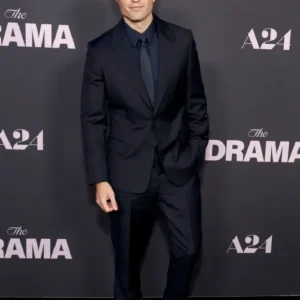 The Drama Premiere 2026 Robert Pattinson Black Suit