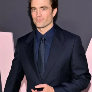 The Drama Premiere 2026 Robert Pattinson Black Suit For Men