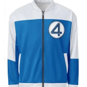 The Fantastic Four First Steps Blue and White Jacket
