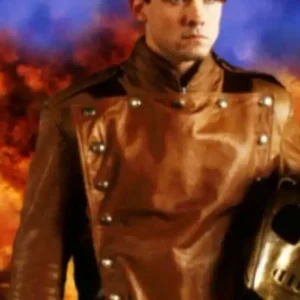 The Rocketeer Billy Campbell Leather Jacket Brown