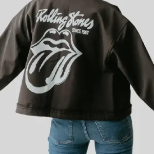 The Rolling Stones Black Varsity Jacket