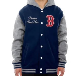 Throwback Prep Boston Red Sox Navy Hoodie Jacket