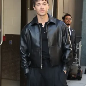 Tom Blyth Good Morning America 2026 Leather Jacket